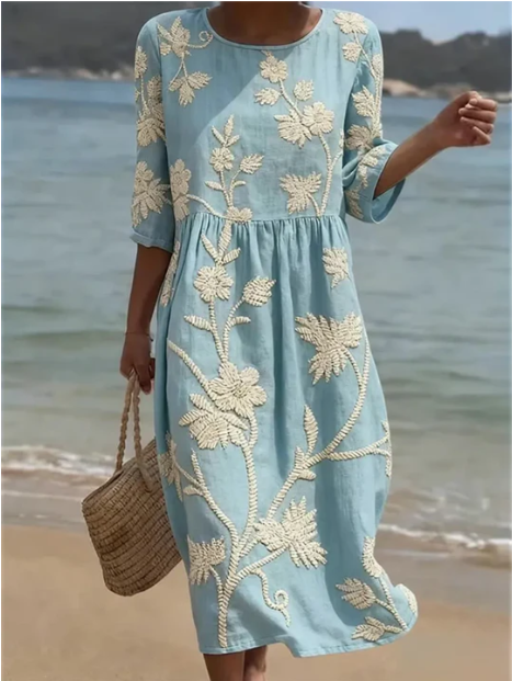 Kiara Floral Midi Dress 0