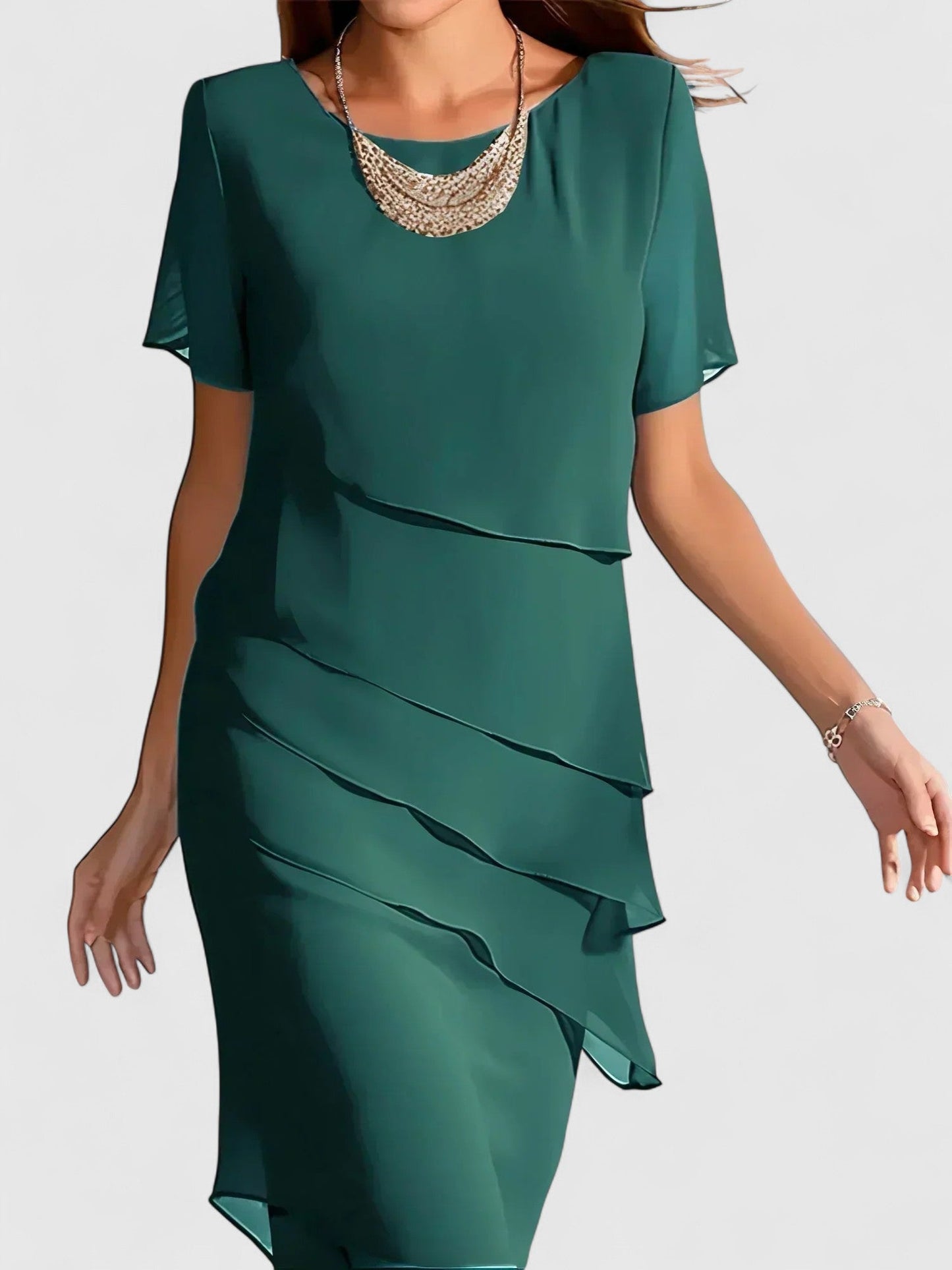 Kiera Elegant Midi Dress 2