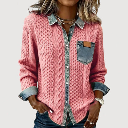 Kira Denim Print Top 3
