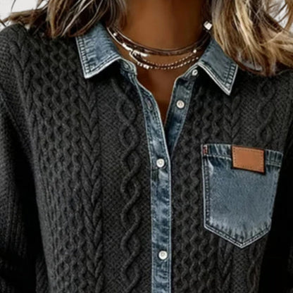 Kira Denim Print Top 4