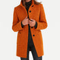 Women's button front coat with stand collar and two front pockets