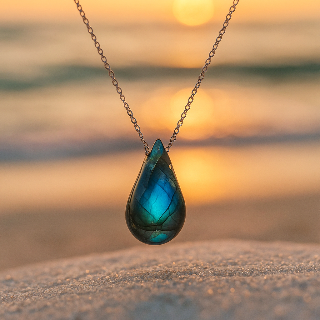 Lara Iridescent Labradorite Necklace 0