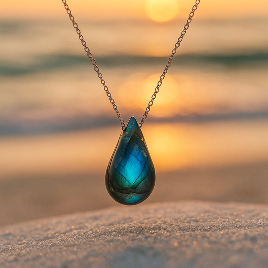 Lara Iridescent Labradorite Necklace 0