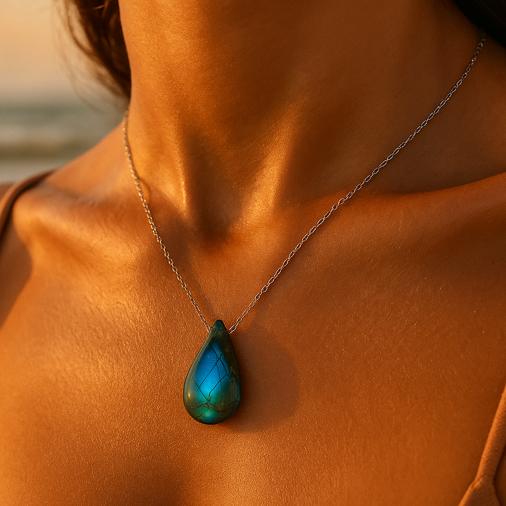 Lara Iridescent Labradorite Necklace 1