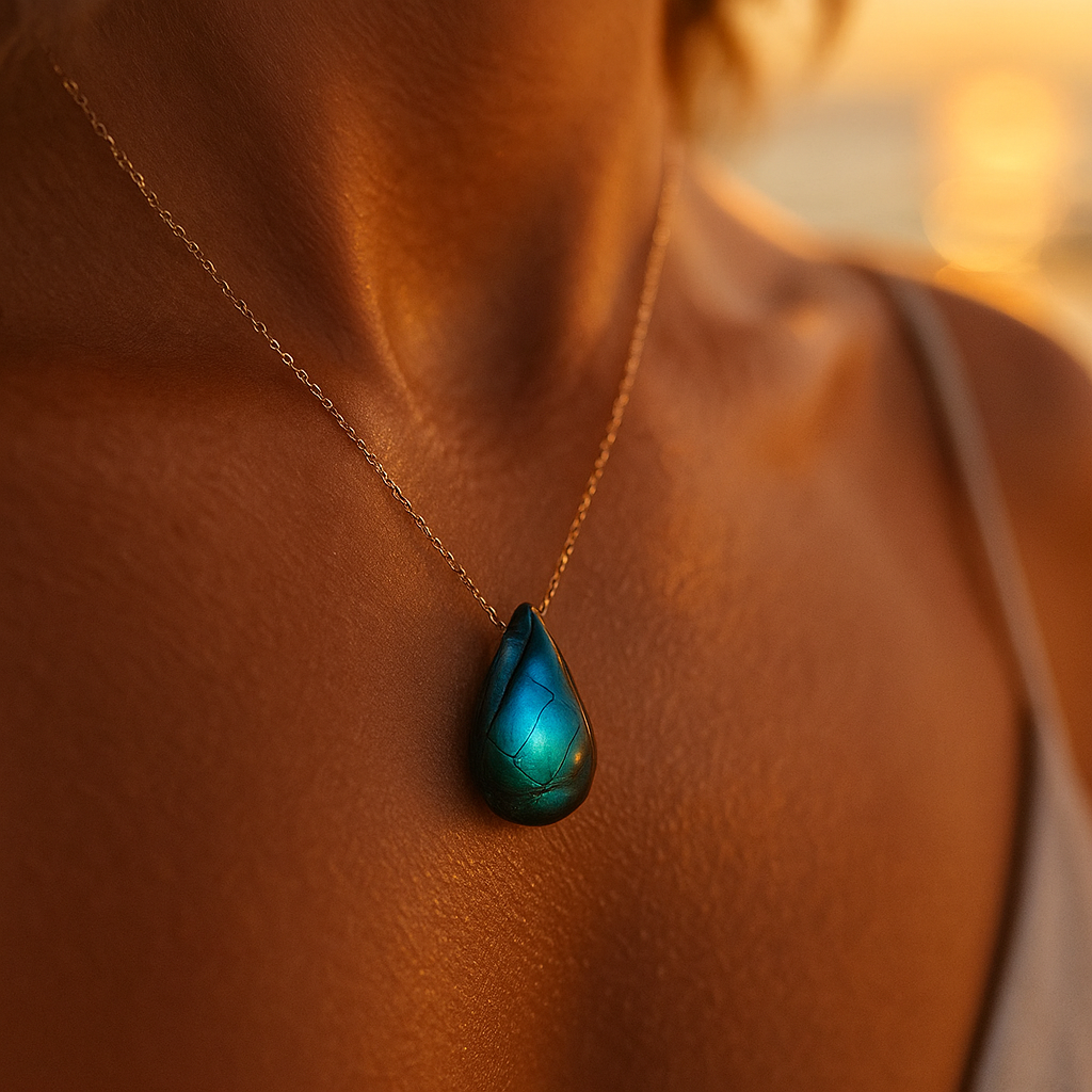 Lara Iridescent Labradorite Necklace 2