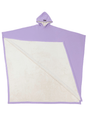 Oversized hooded poncho with plush-looking lining and wide sleeves
