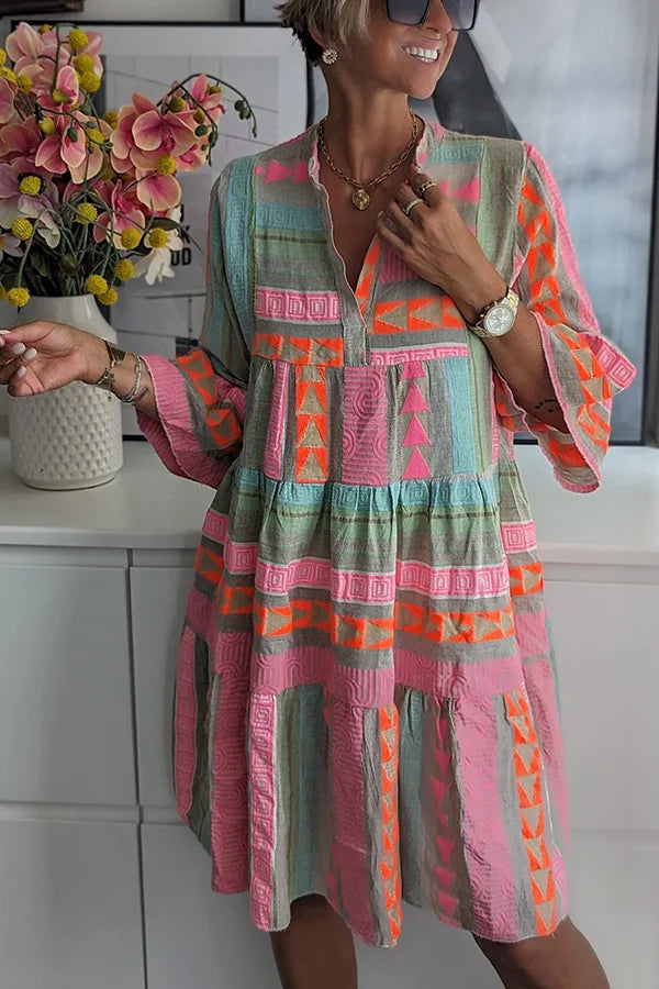 Lia Geometric Midi Dress 2