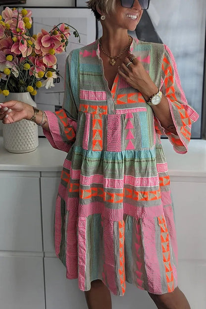 Lia Geometric Midi Dress 2