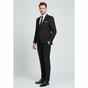 Men's tailored two piece suit with notch lapel jacket and matching trousers