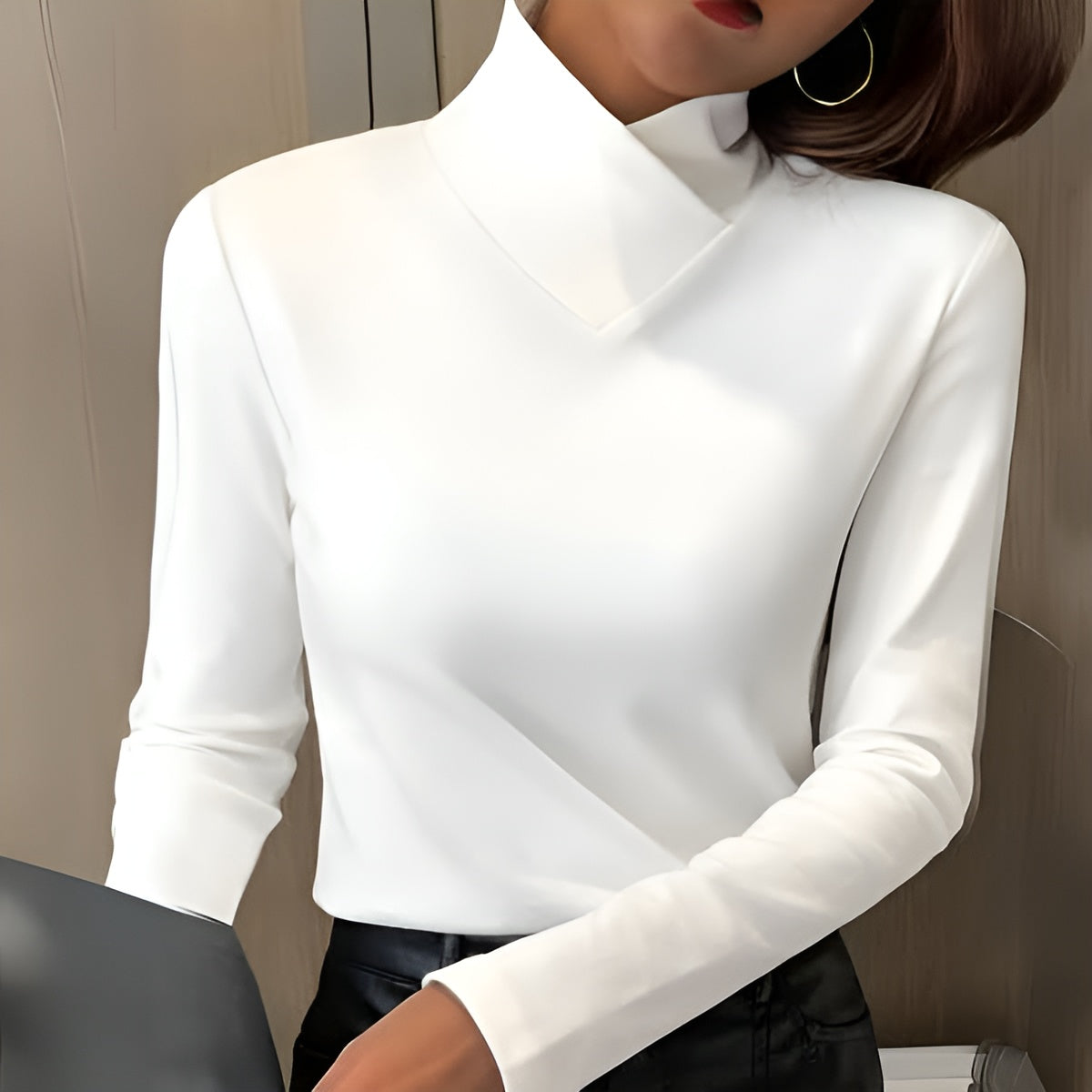 Liana Black Turtleneck Sweater 0