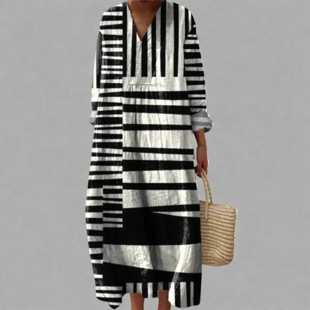 Liana Striped Midi Dress 1