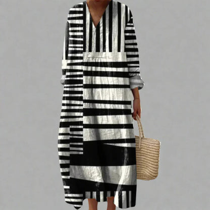 Liana Striped Midi Dress 1