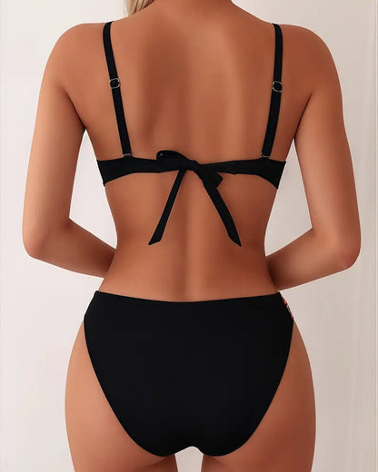 Lila Backless Bikini Set 1