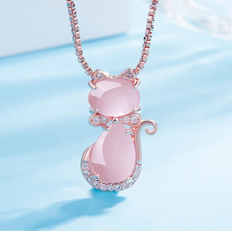 Lila Cat Pendant Necklace 0