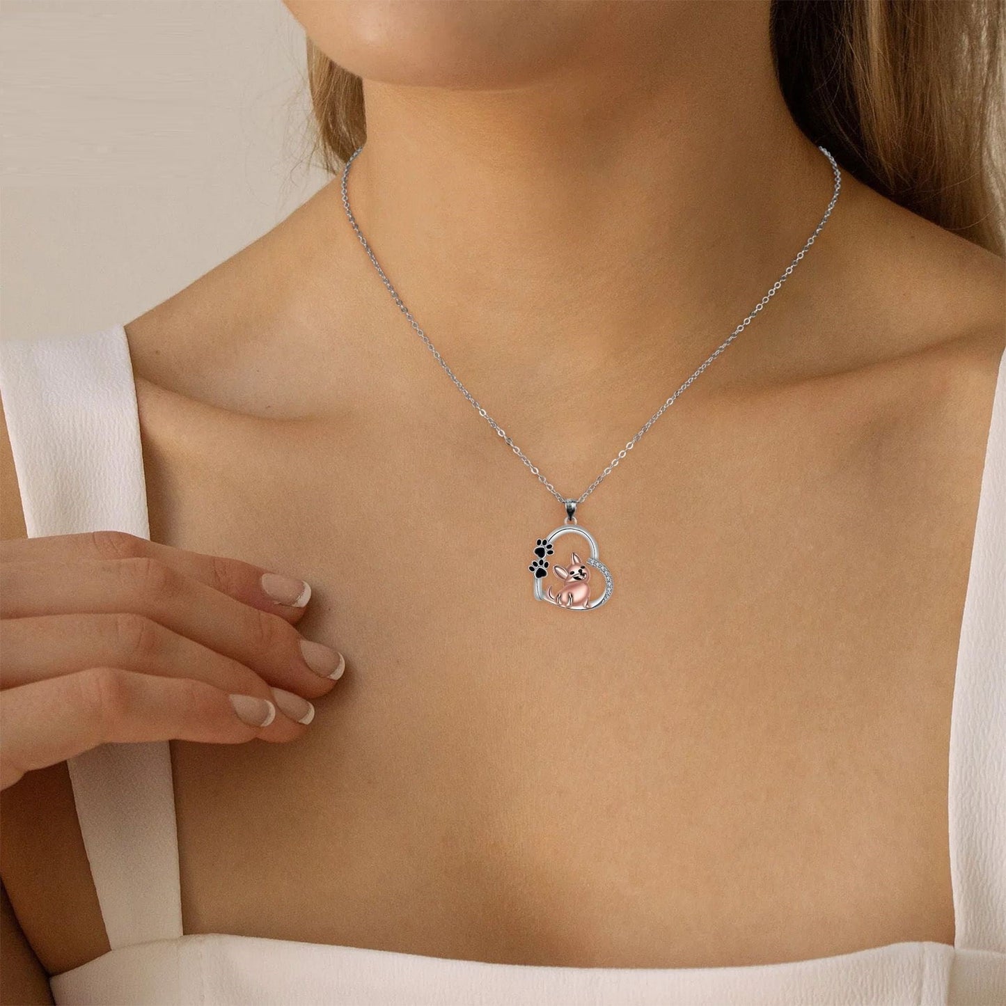 Lila Heart Pendant Necklace 4