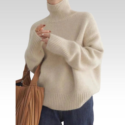 Lila High Collar Cashmere Sweater 1