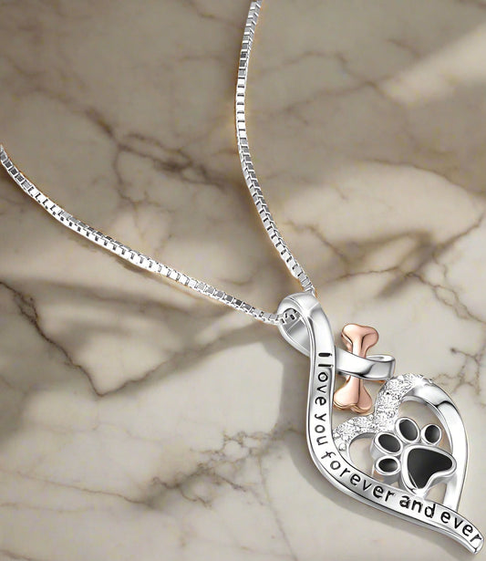 Lila Infinity Paw Necklace 0