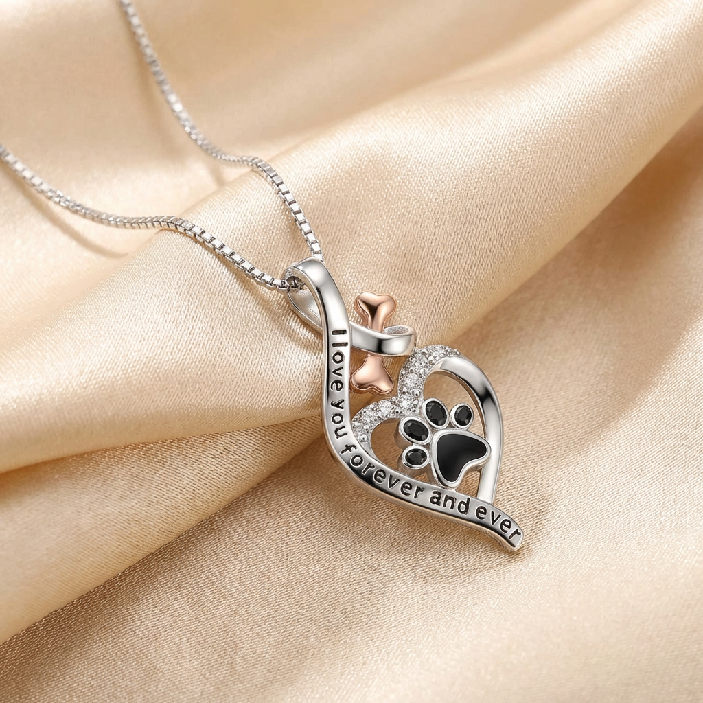 Lila Infinity Paw Necklace 1