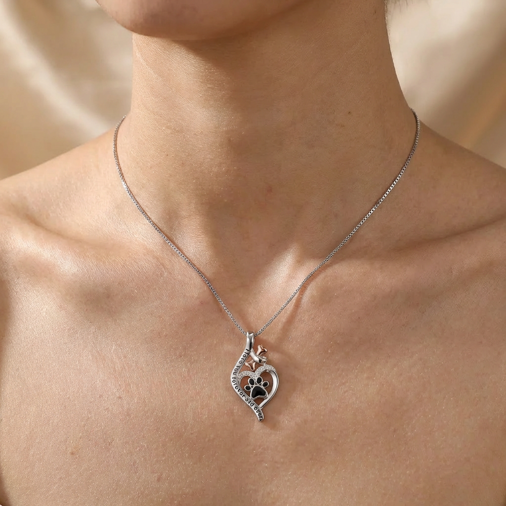 Lila Infinity Paw Necklace 2