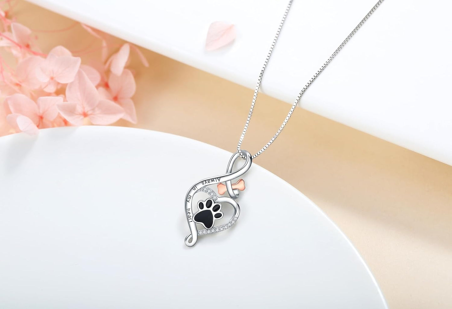 Lila Infinity Paw Necklace 4