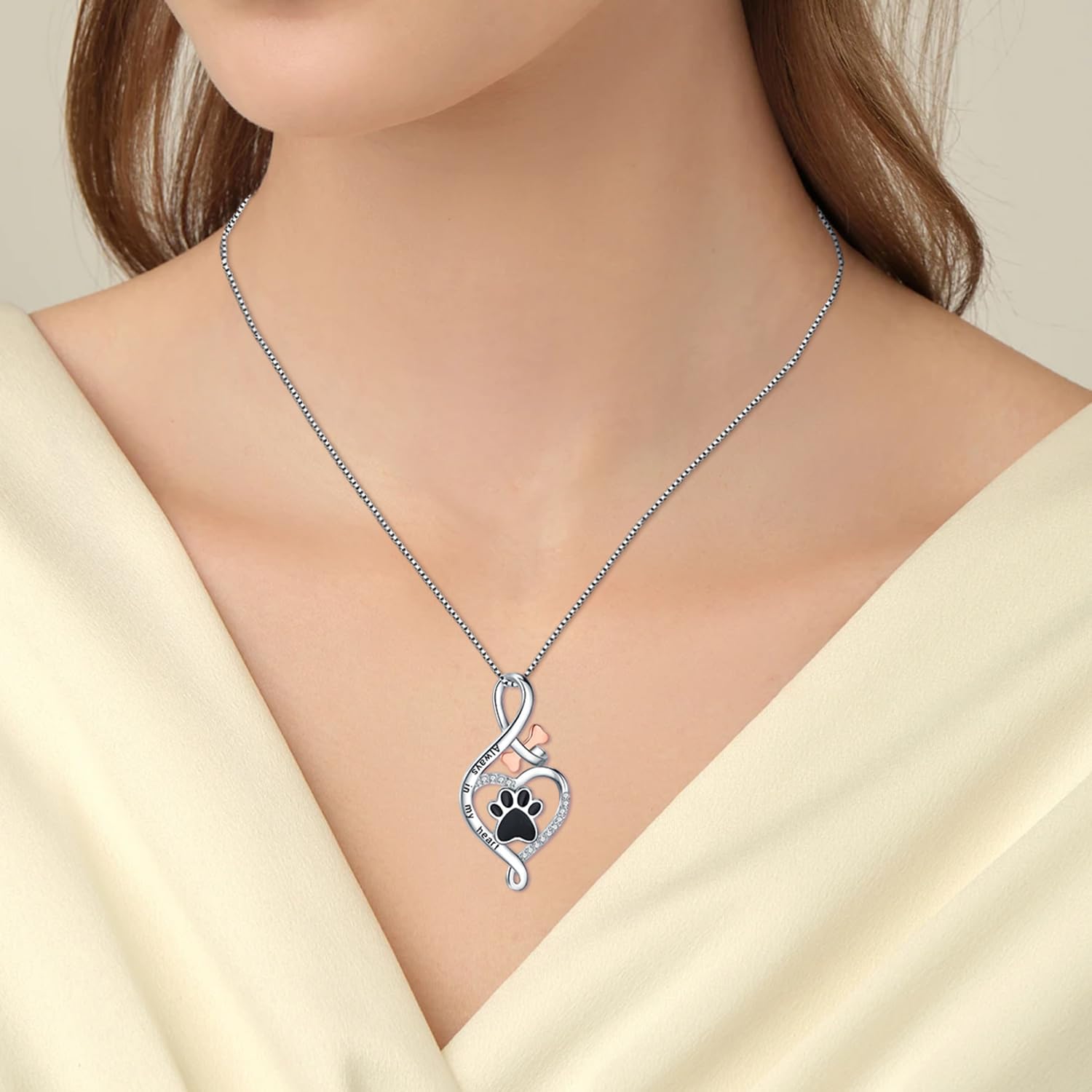Lila Infinity Paw Necklace 5