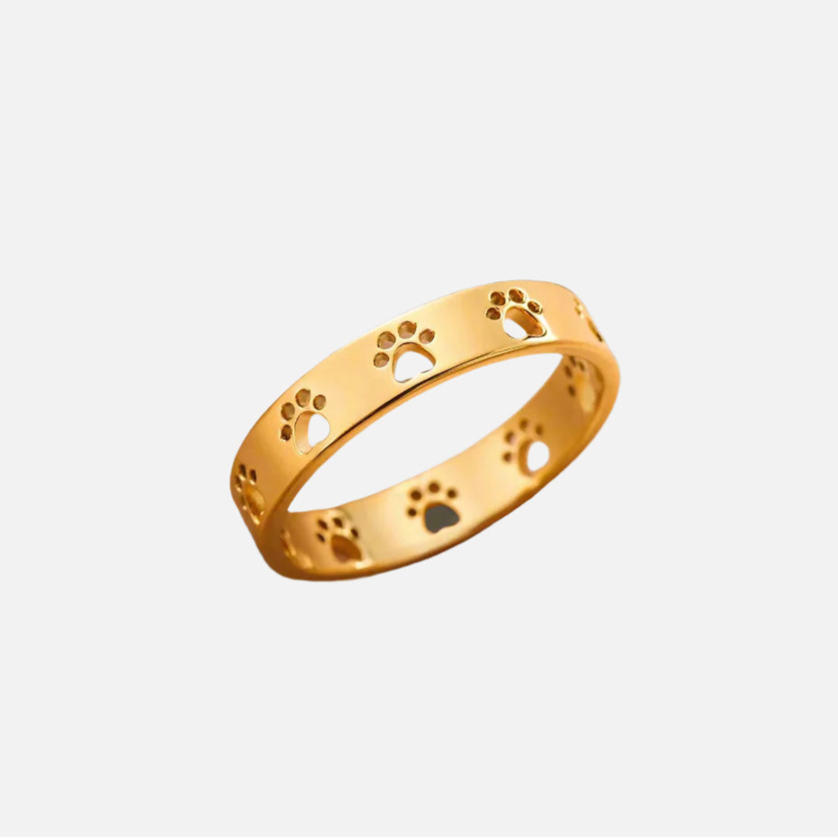 Lila Paw Print Ring 0