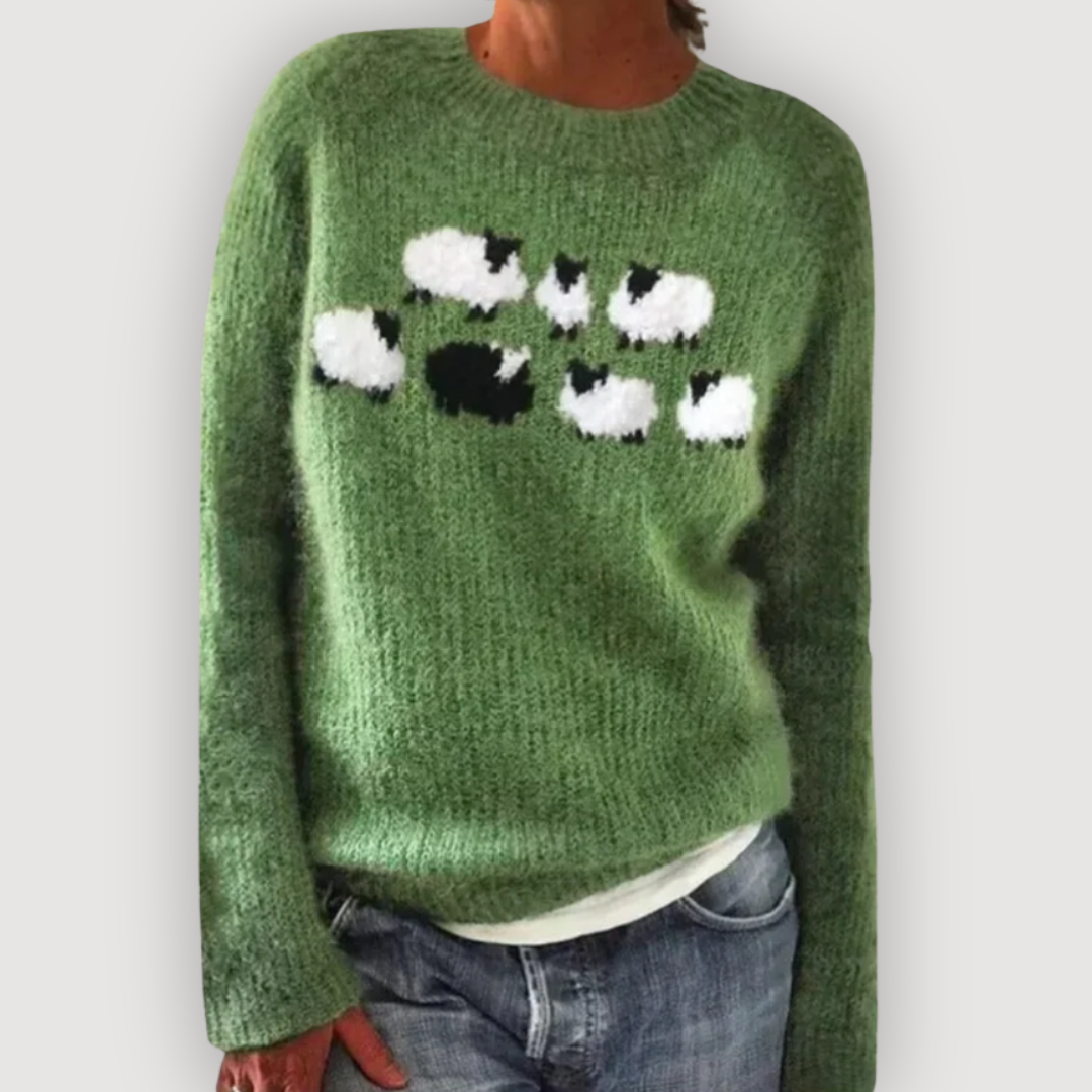 Lila Whimsical Sheep Sweater 6