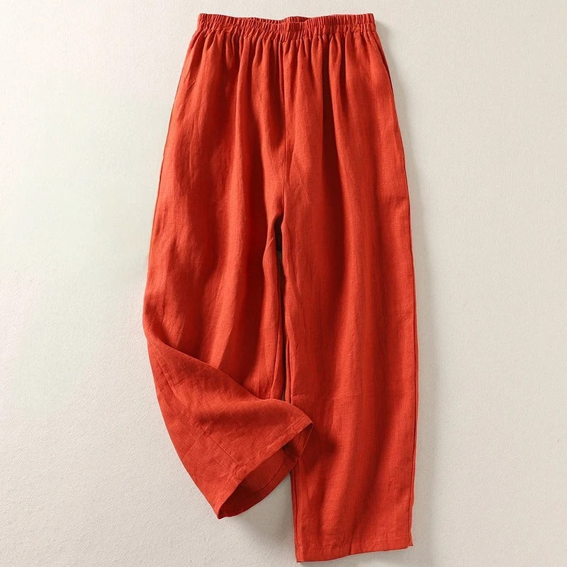 Lina Lightweight Linen Trousers 0