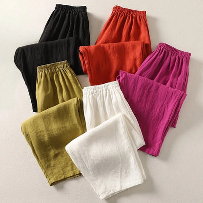 Lina Lightweight Linen Trousers 1