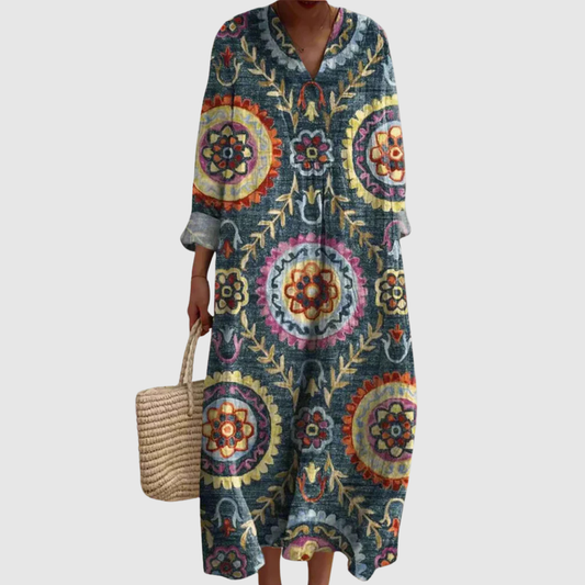 Livia Geometric Midi Dress 0