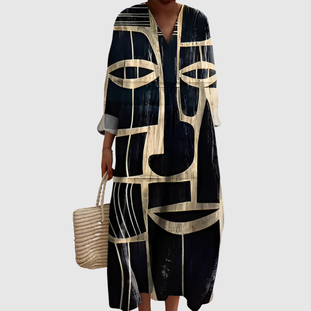 Livia Geometric Midi Dress 1
