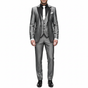 Men's three piece suit with contrast trim, notch lapel, waistcoat and matching trousers
