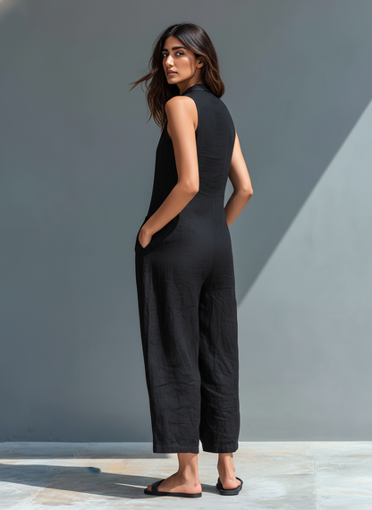 Marcella - Sleeveless Wide-Leg Jumpsuit