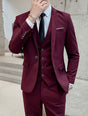Men's three-piece suit with single-breasted jacket, waistcoat and matching trousers