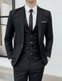 Men's three-piece suit with single-breasted jacket, waistcoat and matching trousers
