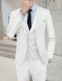 Men's three-piece suit with single-breasted jacket, waistcoat and matching trousers