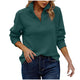 Women's textured quarter-zip sweater with stand collar and long sleeves
