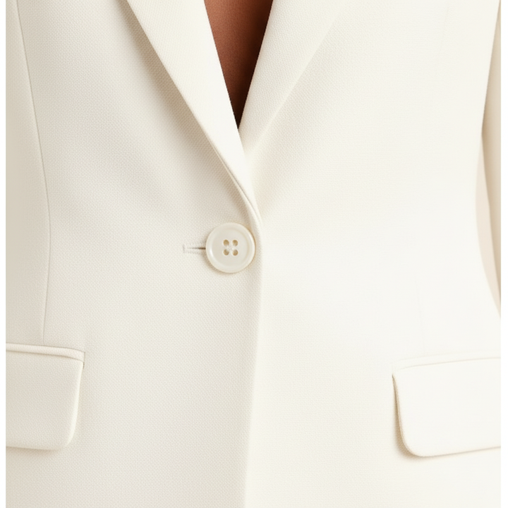 Women's tailored blazer and wide leg trousers suit