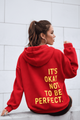 Women's graphic hoodie with hood, long sleeves and back text print