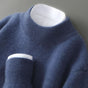 Women's ribbed mock neck knit sweater with long sleeves