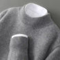 Women's ribbed mock neck knit sweater with long sleeves
