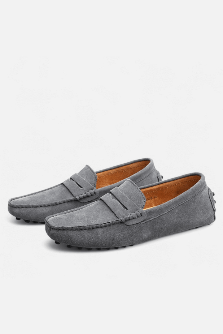 Men's suede penny loafers in multiple colour options
