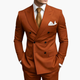 Men's Double-Breasted Suit Set – Tailored Notched-Lapel Blazer & Trousers for Weddings & Business 17