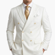 Men's Double-Breasted Suit Set – Tailored Notched-Lapel Blazer & Trousers for Weddings & Business 20