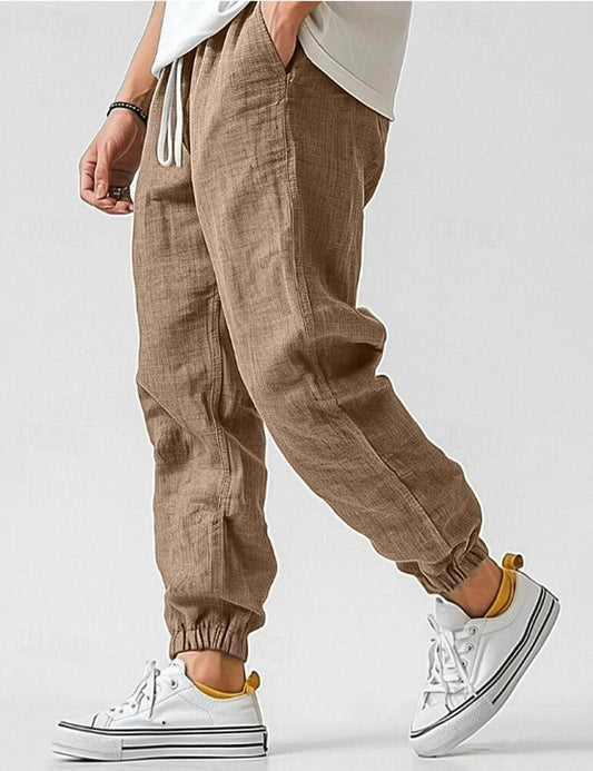 Men's Linen Trousers – Relaxed Casual Summer Pants with Side Pockets 2
