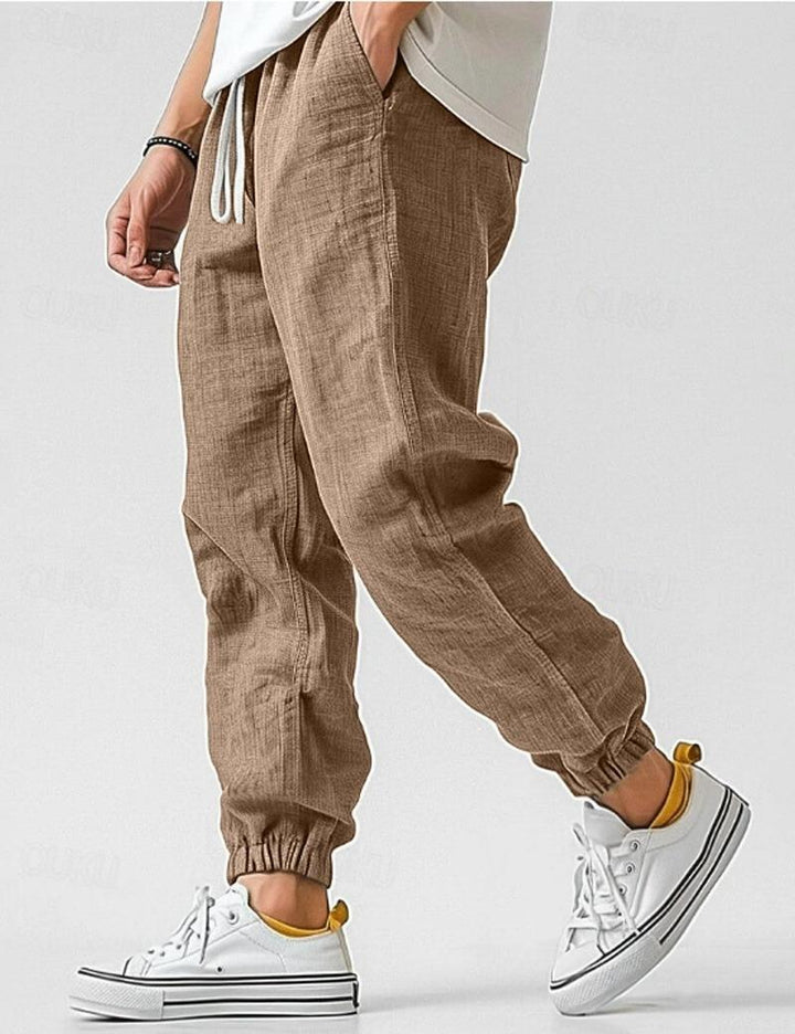 Men's Linen Trousers – Relaxed Casual Summer Pants with Side Pockets 2