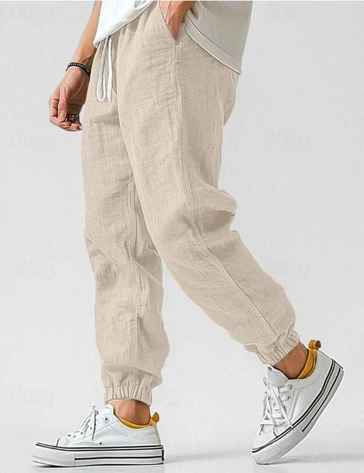 Men's Linen Trousers – Relaxed Casual Summer Pants with Side Pockets 5