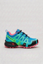 Men's colour-blocked lace-up running trainers with textured outdoor tread