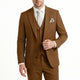 Men's three-piece suit with notch lapel jacket and waistcoat