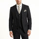 Men's three-piece suit with notch lapel jacket and waistcoat